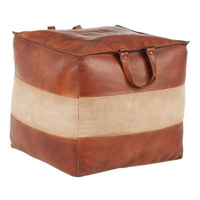 in Brown Leather and Tan Canvas