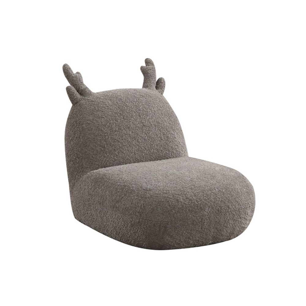 Chenille Upholstered Deer - Shaped Kids Chair, Brown Chenille Upholstered Deer - Shaped Kids Chair, Brown
