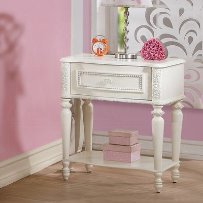 Ivory 1 - Drawer Nightstand
