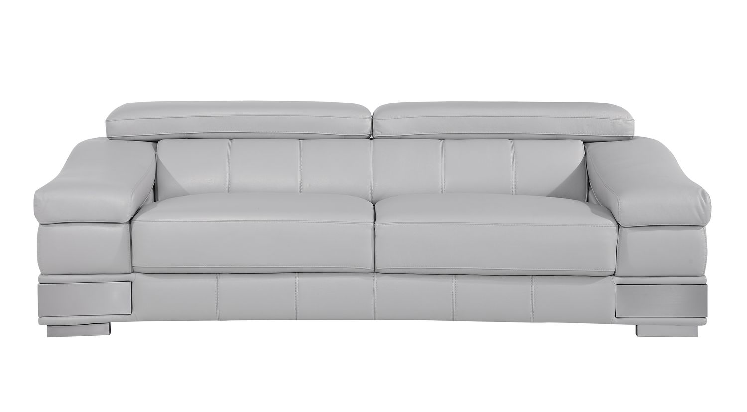 Top Grain Italian Leather Sofa - Light Gray Top Grain Italian Leather Sofa - Light Gray