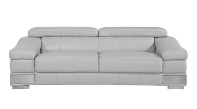 Top Grain Italian Leather Sofa - Light Gray Top Grain Italian Leather Sofa - Light Gray