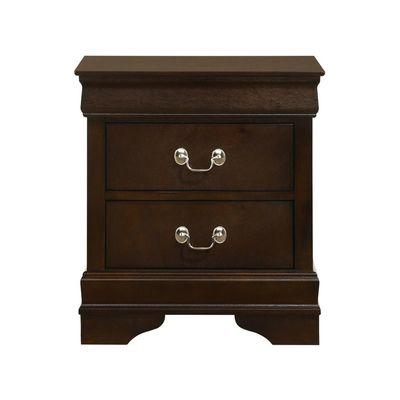 MDF Nightstand with 2 Drawers, Cappuccino