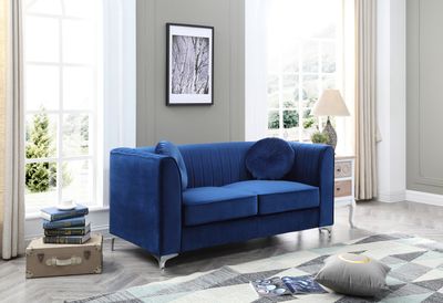 Stylish Navy Blue Loveseat For Modern Homes