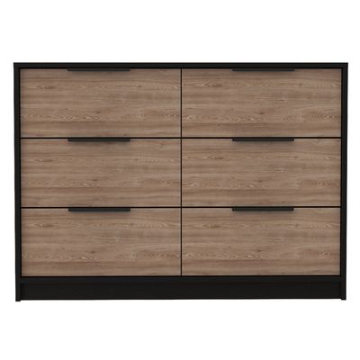 4 Drawer Double Dresser Maryland, Bedroom, Black / Pine - Multicolor 4 Drawer Double Dresser Maryland, Bedroom, Black / Pine - Multicolor