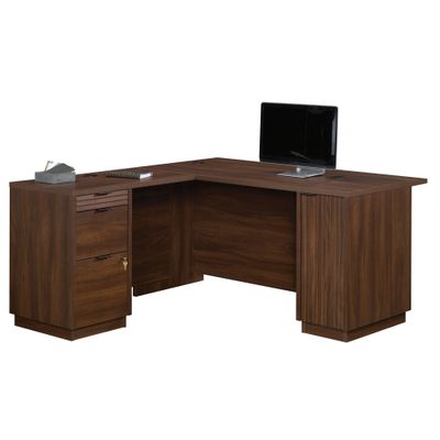 L - Shaped Desk, Brown finish