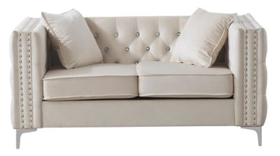 Glory Furniture Paige G827A - L Loveseat, IVORY