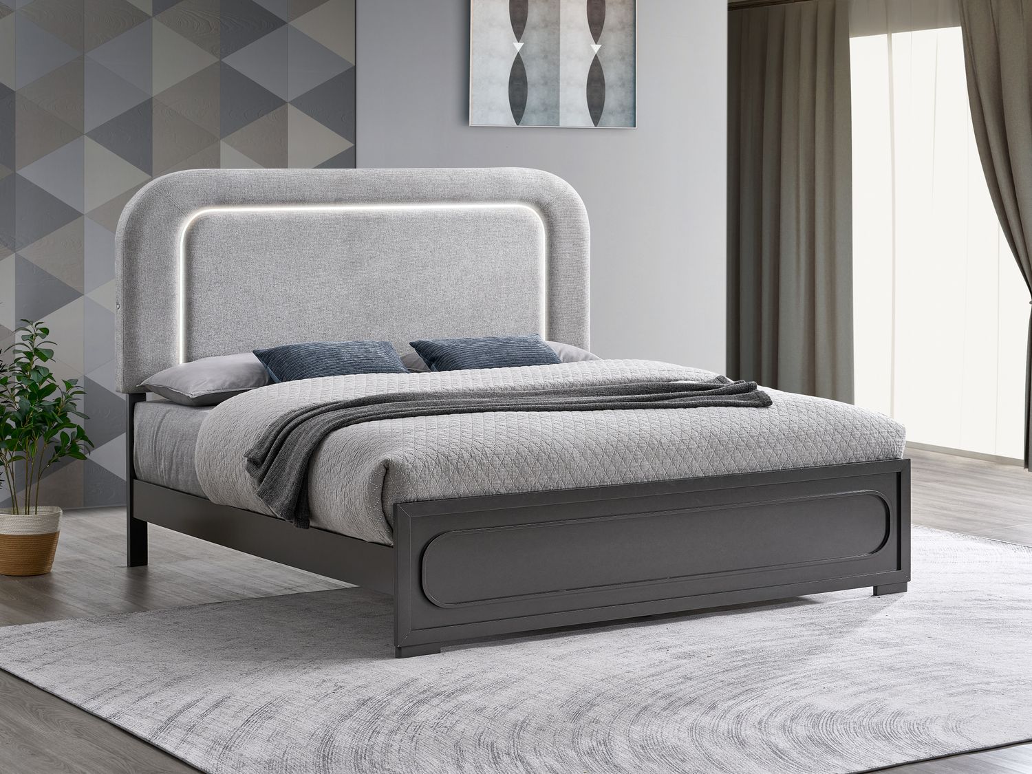 Wave G08500A - KB KING BED (Mattress Not Included), Wenge Wave G08500A - KB KING BED (Mattress Not Included), Wenge