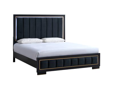 Kramer G006900A - FB Full Bed (Mattress Not Included), Black/Gold Kramer G006900A - FB Full Bed (Mattress Not Included), Black/Gold