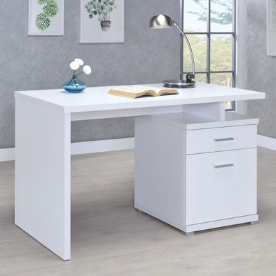 White 2 - Drawer Reversible Office Desk
