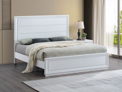 Mars G001700A - KB King Bed (Mattress Not Included), White Mars G001700A - KB King Bed (Mattress Not Included), White