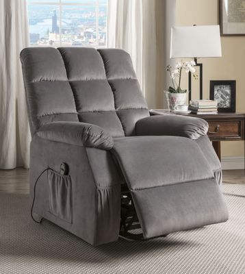 Grey Power Lift Recliner with Massage