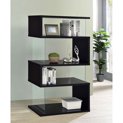 Elias Black 63 - inch 4 - shelf Bookshelf Elias Black 63 - inch 4 - shelf Bookshelf