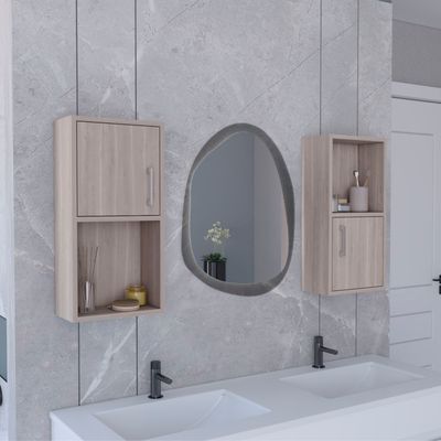Oba 2 - Pc Wall - Mounted Bathroom Medicine Cabinet with - 11.8 x 6.2