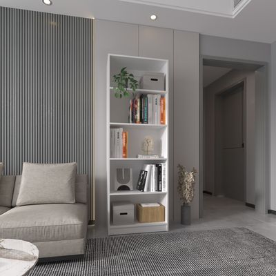 White 5 - Shelf Bookcase White 5 - Shelf Bookcase