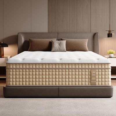 Full Mattress 12 Full Mattress 12", 7 - Zone Contouring Bed in a Box - Beige+White