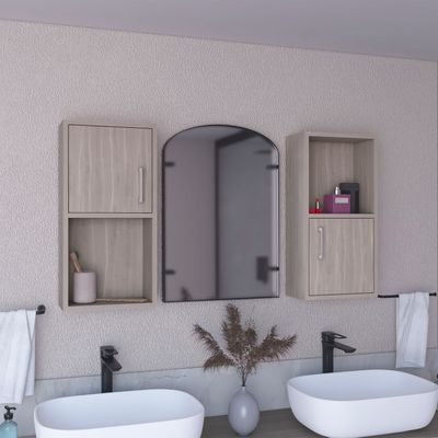 Wall Mounted Bathroom Medicine Cabinet Eak 24 H - White Oak
