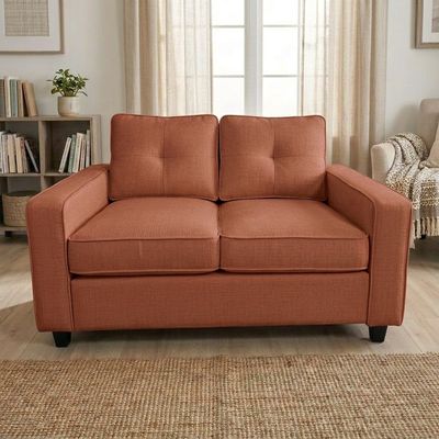 54.3 Wide Chenille Loveseat Sofa - Terracotta