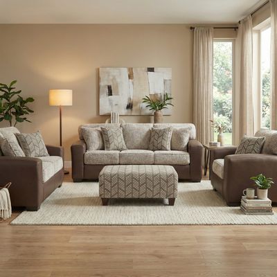 Marvella 4 - Piece Living Room Set - Brown Marvella 4 - Piece Living Room Set - Brown