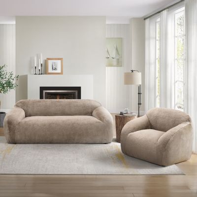 Adell Polar Bear 2 - Piece Living Room Set, Sofa and Swivel Chair Adell Polar Bear 2 - Piece Living Room Set, Sofa and Swivel Chair