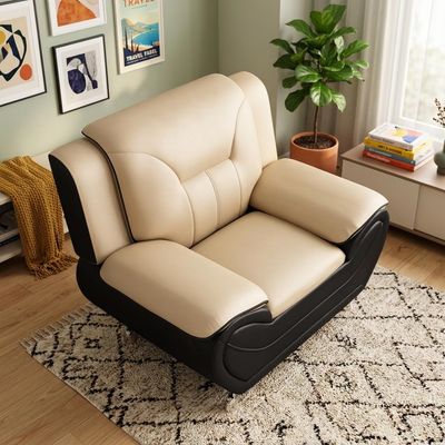 Modern Contemporary Bonded Faux Leather 3 Piece Living Room Sofa Set