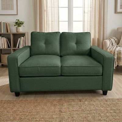 54.3 Wide Chenille Loveseat Sofa - Dark Green