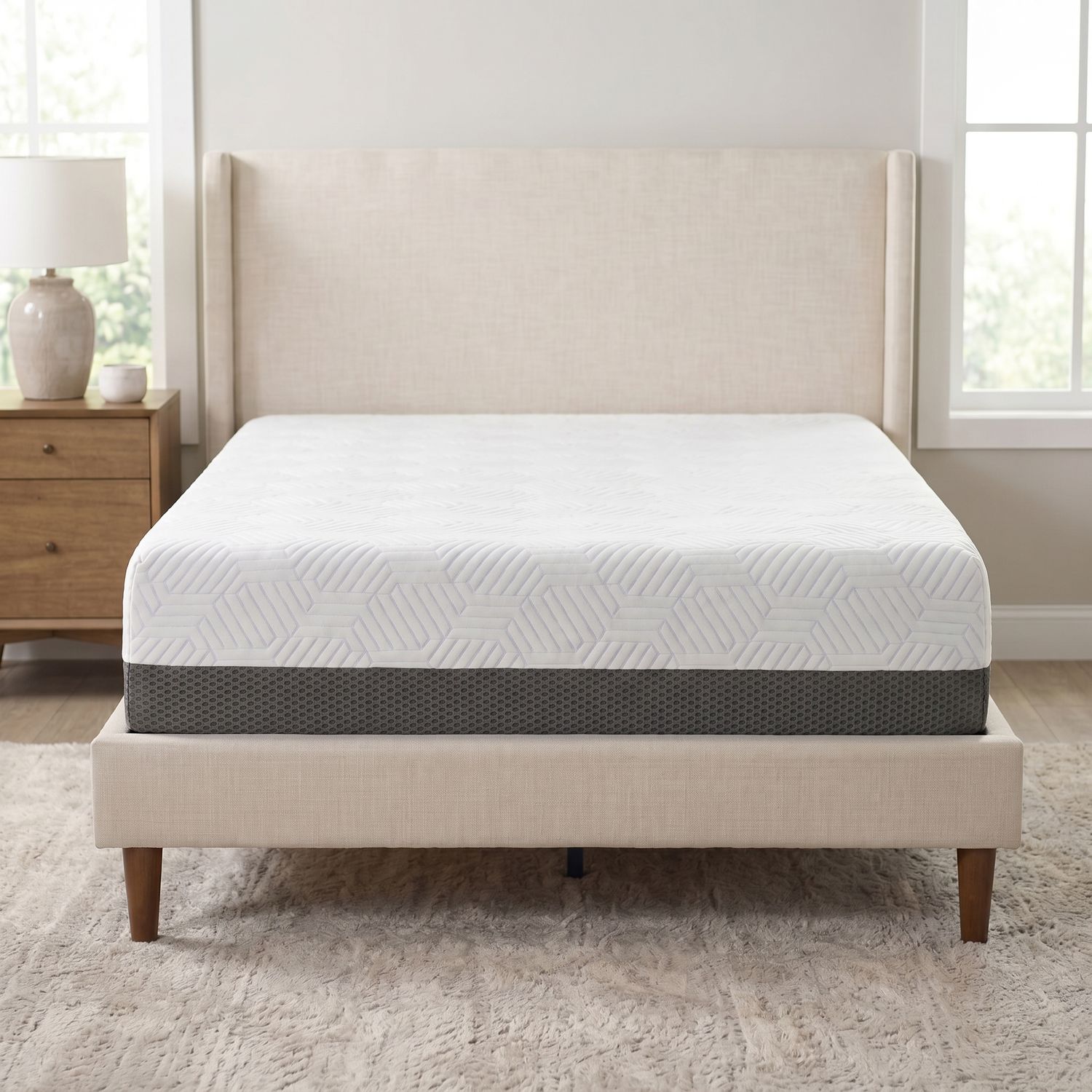 12 12" Twin Plush Gel Memory Foam Mattress with Temperature Regulating
