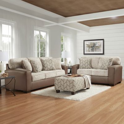 Marvella 3 - Piece Living Room Sofa - Brown