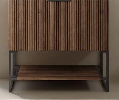 YOLAN 30 Freestanding Plywood Cabinet without Basin, Retro Walnut