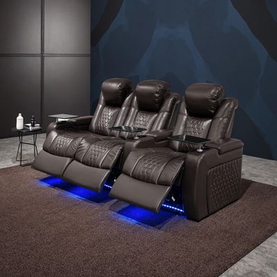 93.3Power Recliner 3 PC Made WithTop - Grain Nappa - Coffee - Model