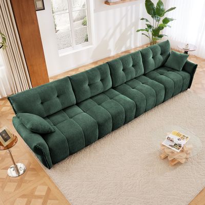 Modern 4 - Seater Sofa, Solid Wood Frame In Premium - W714S02037