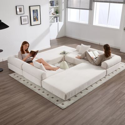 UNITED WE WIN convertible folding sofa bed - Beige