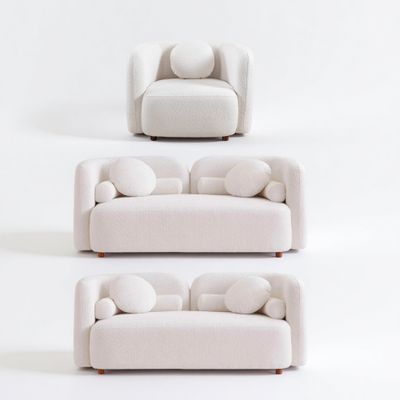 2+2+1S, Luxury Modern Sofa Couch for Living Room - White