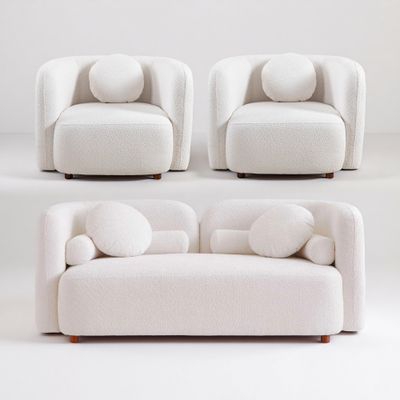 2+1+1, Luxury Modern Sofa Couch for Living Room - 34.65 x 88.58 x