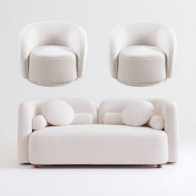 2+1+1, Luxury Modern Sofa Couch for Living Room - 34.65 x 87.8 x 28.35