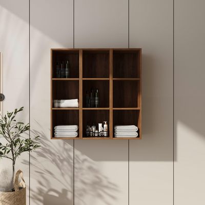 36" Wall Mounted Storage Shelves Combination - Brown Ebony