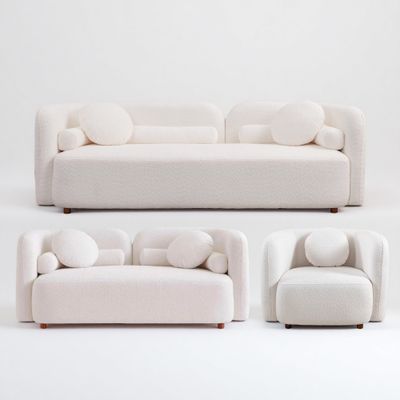 3+2+1S, Luxury Modern Sofa Couch for Living Room - White