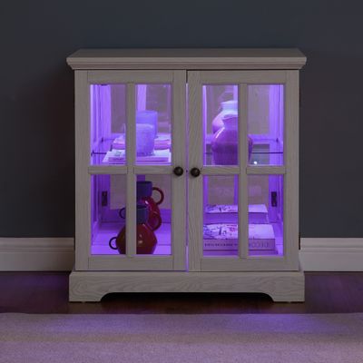 LED Curio Display Cabinet - White LED Curio Display Cabinet - White