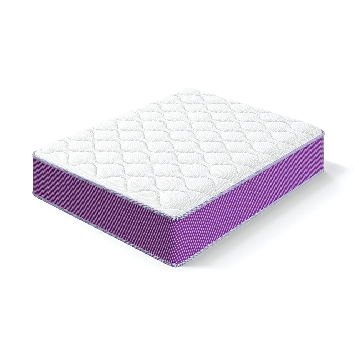Full Size 10 Full Size 10" Hybrid Mattress - White+Purple