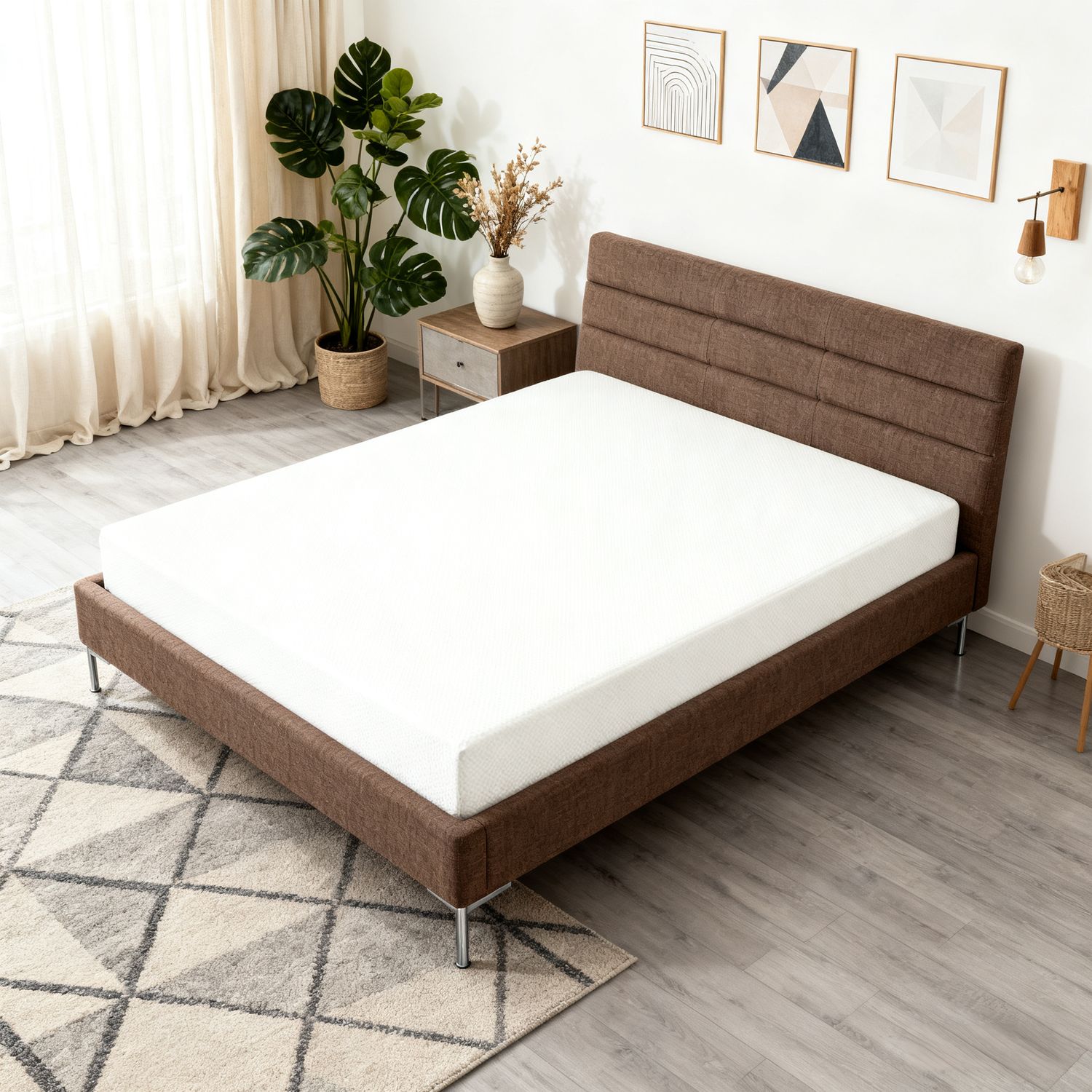 6 Twin Green Tea Memory Foam Mattress in Box - White 6 Twin Green Tea Memory Foam Mattress in Box - White