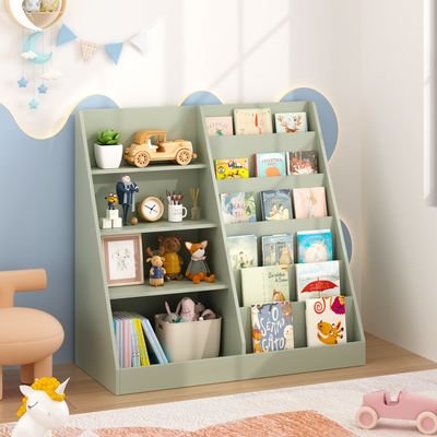 Kids Bookshelf and Toy Storage Organizer - 15.75 x 34.65 x 33.47 in.