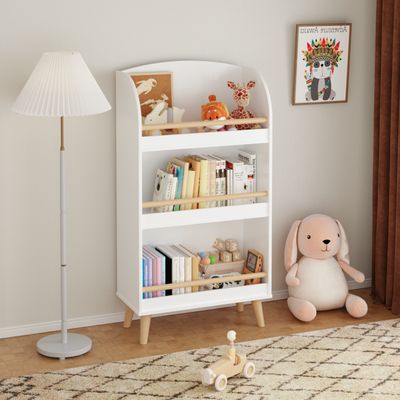 Kids Bookshelf, 3 - Tier Bookcase, Book Organizer, toy Storage Cabinet