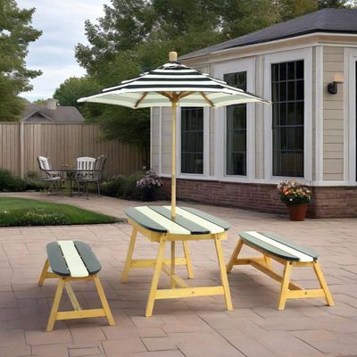 Naturally Playful Kids Picnic Table with Umbrella, Indoor/Outdoor Toys Naturally Playful Kids Picnic Table with Umbrella, Indoor/Outdoor Toys
