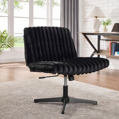 Blynn Adjustable Swivel Criss Cross Chair - Black