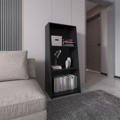 Bookcase 47 H, 3 shelves, Black