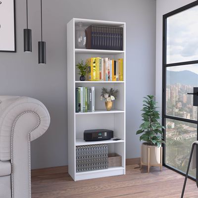 Vinton 4 - Tier Bookcase with Modern Storage for Books and Decor