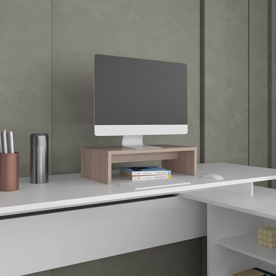 Desk 5.4 H, with 1 Shelf, White Oak