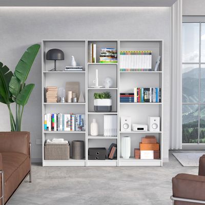 Durant 3 Piece Home Bookcase set - White