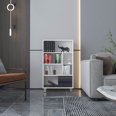 Bookcase 40.6 H, 6 shelves, 4 legs, White