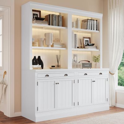 83.4Tall Bookshelf Suite - White