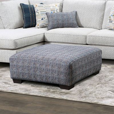 Square Upholstery Ottoman Contemporary Style Multi Finish With Tapered
